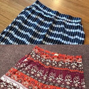 Bundle: Two LOFT Light Linen A-Line Skirts